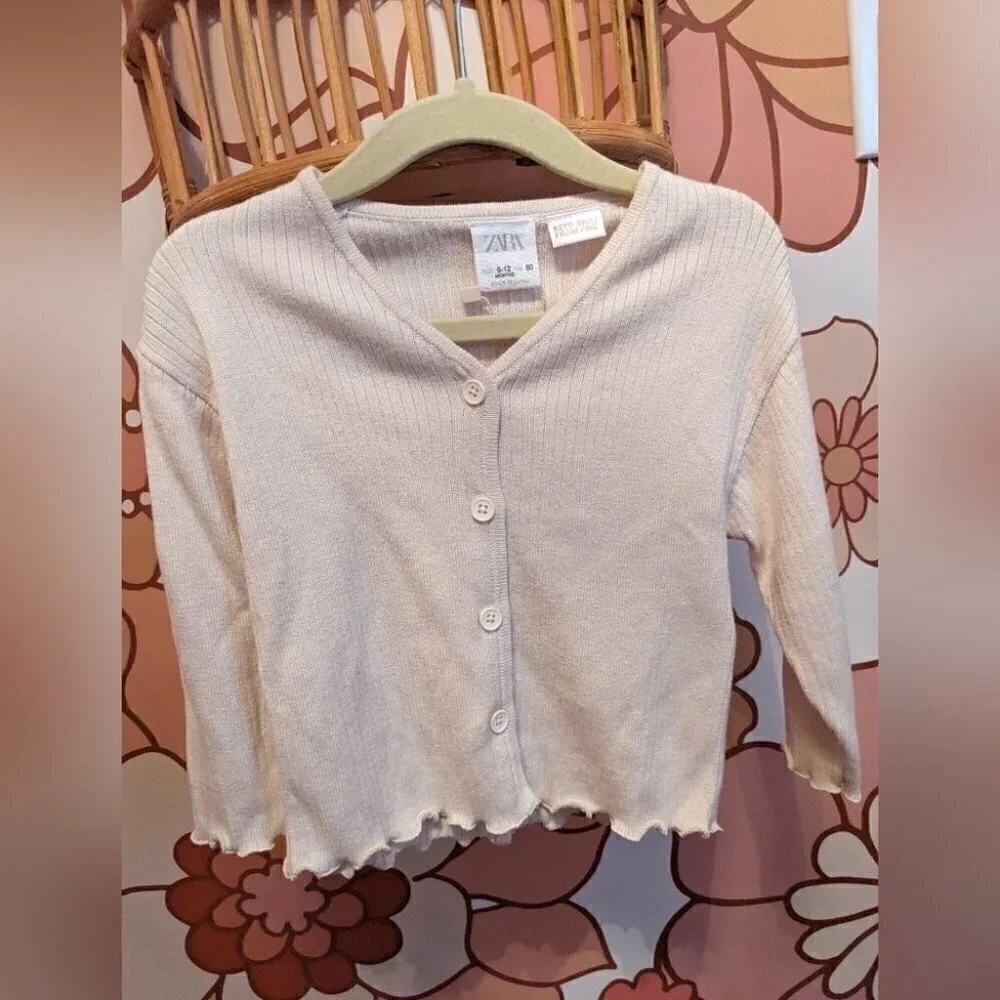 ZARA Baby Knit Button Down Cardigan Top NWT 9-12 Months